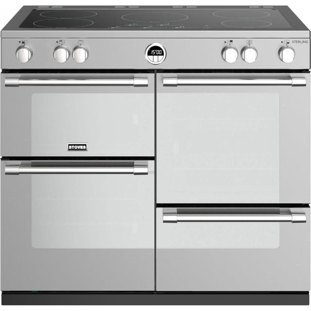 Stoves Sterling ST STER S1000Ei MK22 SS 100cm Electric Range Cooker with Induction Hob - Stainless Steel - A Rated